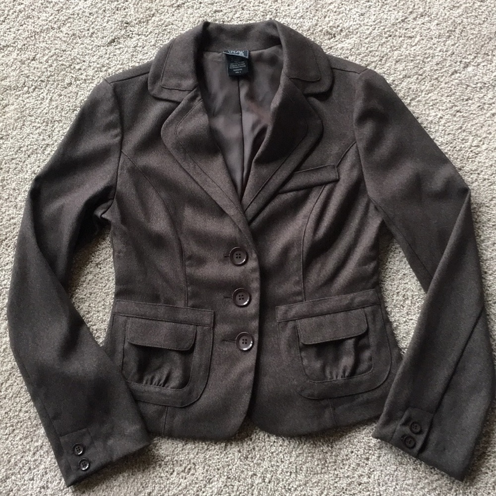 New, never worn Suit coat, brown, Small